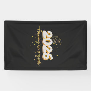 2026 New Year Fireworks – Minimal Typography Banner