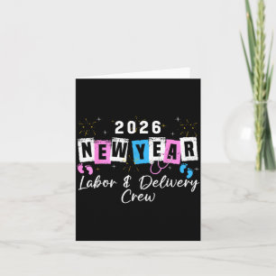 2026 New Year Labour And Delivery Nurse Fireworks Card