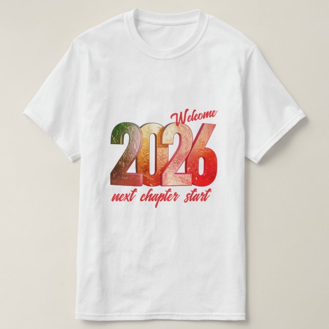 2026 NEW YEAR MENS VALUE T SHIRT (Design Front)