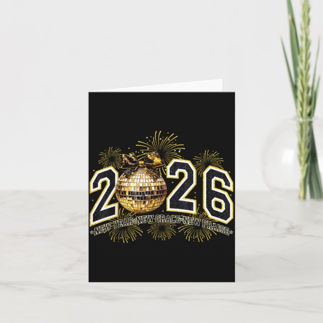 2026 New Year New Grace New Praise New Year's Eve  Card (Front)