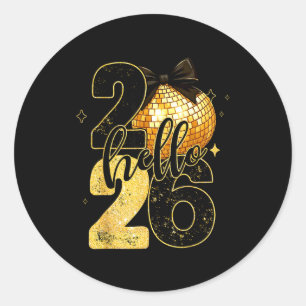 2026 New Years Eve For Womens Men Mom Kids Happy N Classic Round Sticker