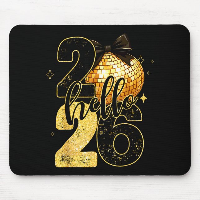 2026 New Years Eve For Womens Men Mom Kids Happy N Mouse Pad (Front)
