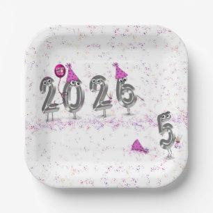 2026 New Year's Eve Party Humour Paper Plate