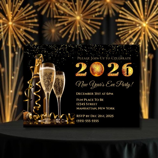 2026 New Year's Eve Party Invitation (2026 New Year's Eve Party Invitation)