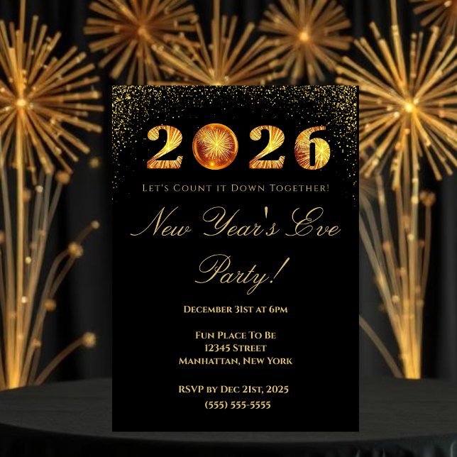 2026 New Year's Eve Party Invitation (2026 New Year's Eve Party Invitation)