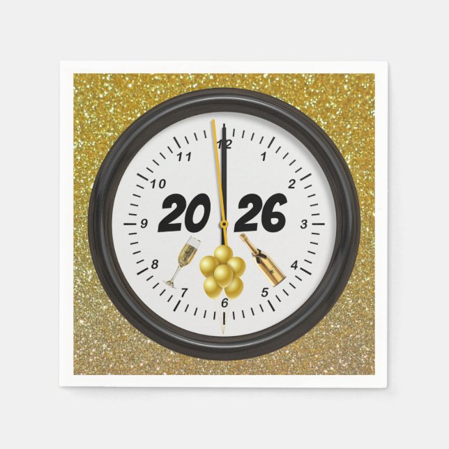 2026 New Years Paper Napkins (Front)