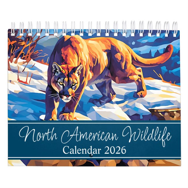 2026 North American Wildlife Two Page Small Calendar (Cover)