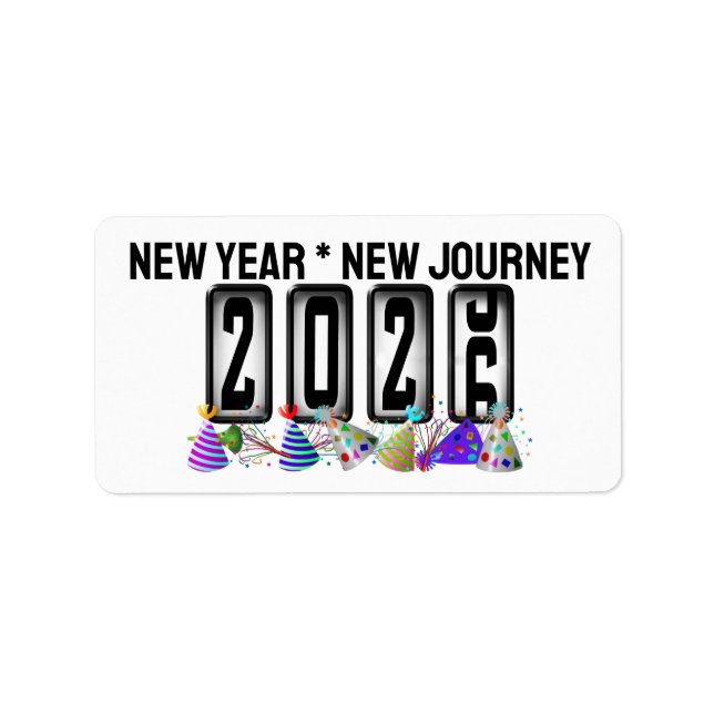 2026 Odometer New Years Label (Front)