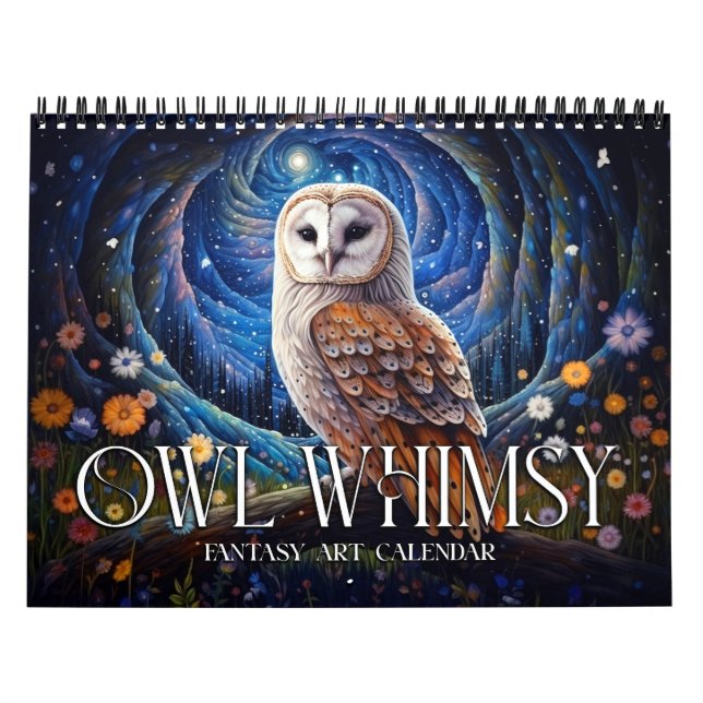 2026 Owl Whimsy 2 Fantasy Art Calendar (Cover)