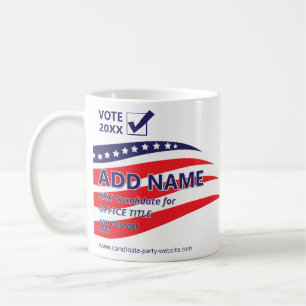 2026 Patriotic Political Campaign Candidate Custom Coffee Mug