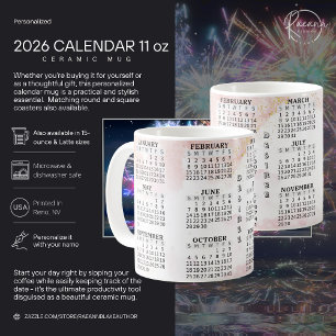 2026 Personalised 11oz Calendar Ceramic Mug