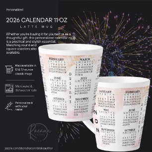 2026 Personalised 12 oz. Calendar Latte Mug