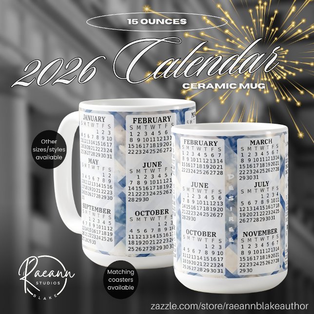 2026 Personalised 15 oz. Calendar Ceramic Mug (Creator Uploaded)