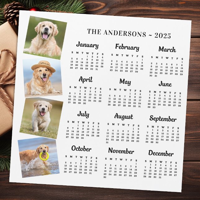 2026 Personalised Family Pet Dog Photos Calendar (Creator Uploaded)