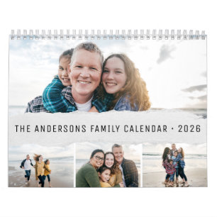 2026 Personalised Family Simple Minimalist Calendar