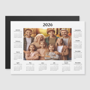 2026 Personalised Photo Calendar Magnet
