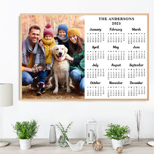 2026 Photo 12 Month Personalised New Year Calendar Poster