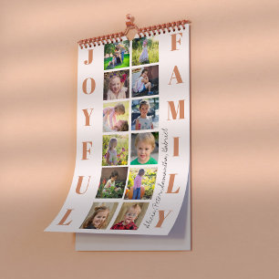 2026 photo collage family simple create your own calendar