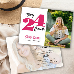 2026 Photo Graduation Handwriting Typography Invitation