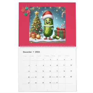 2026 Pickle Character Themed  Calendar