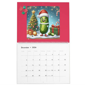 2026 Pickle Character Themed  Calendar