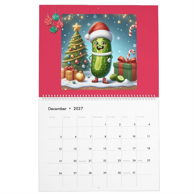 2026 Pickle Character Themed  Calendar (Dec 2027)