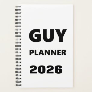 2026 Planner For Men Guy Planner Black Font White