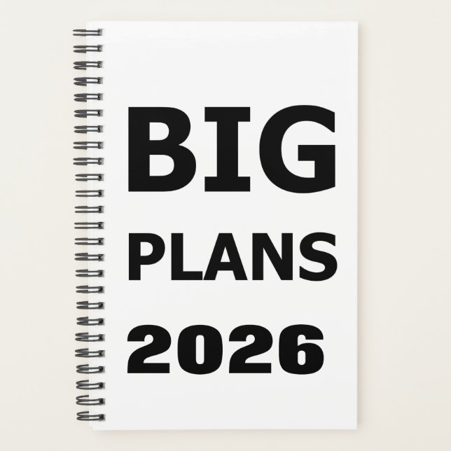 2026 Planner Funny Saying Big Plans (Front)
