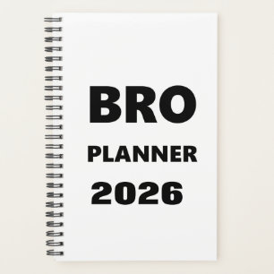 2026 Planner Men Bro Planner Black Font On White