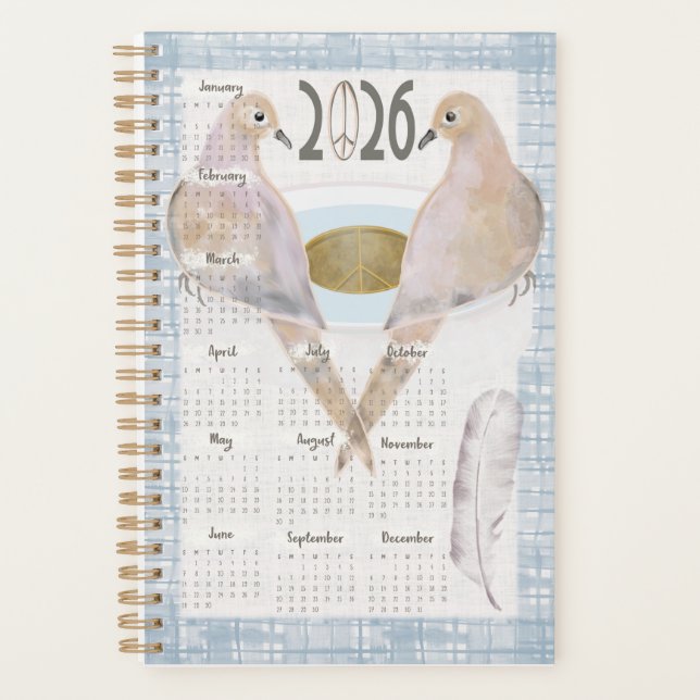2026 Planner Mourning Doves For Peace (Front)
