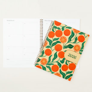 2026 Planner Orange Citrus Botanical Design
