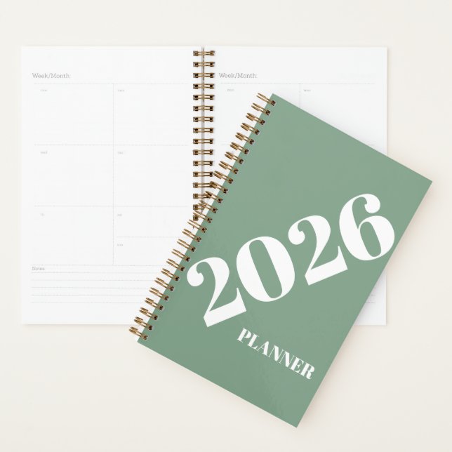 2026 Planner Spiral Bound Minimalist (Display)
