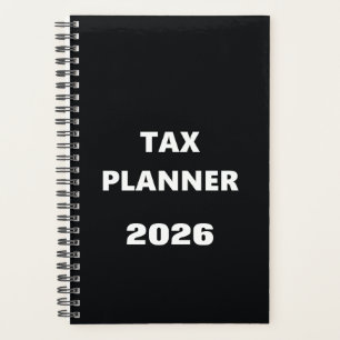 2026 Planner Tax Planner Black White Design
