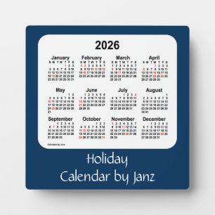 2026 Police Box Blue Holiday Calendar by Janz Plaque