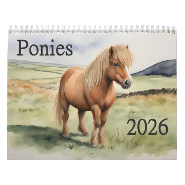 2026 Ponies  Calendar (Cover)