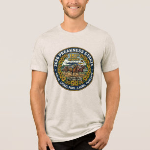 2026 Preakness Stakes 151 Horse Racing Design Tri-Blend Shirt