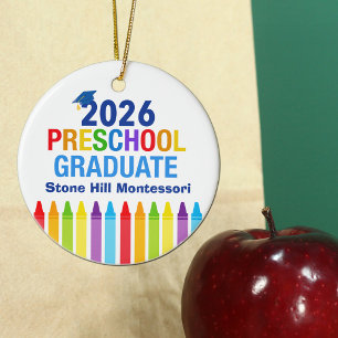2026 Preschool Graduate Cute Custom Keepsake Ceramic Ornament