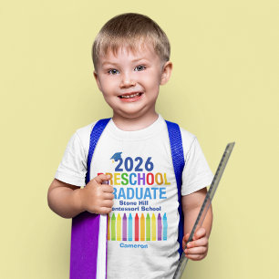 2026 Preschool Graduate Cute Customisable Toddler T-Shirt