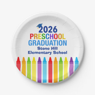 2026 Preschool Graduation Custom School Party Paper Plate