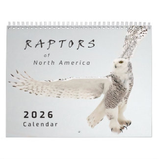 2026 Raptors of North America Bird Photo Calendar