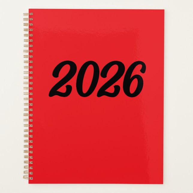 2026 Red Black Planner (Front)