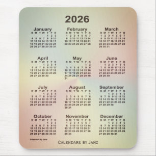 2026 San Telmo Rainbow Calendar by Janz Mouse Pad