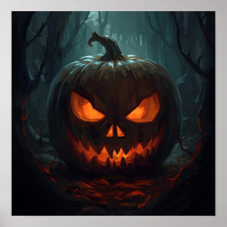 2026 Scary Jack-o-Lantern in the  Woods  Poster