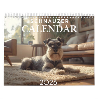 2026 Schnauzer 12-Month Wall Calendar