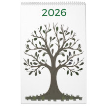 🌿 2026 Seasonal Wall Calendar - Elegant Minimalis