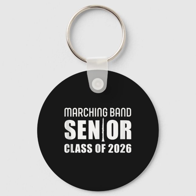 2026 Senior Clarinet Player Cl Of 2026 Marching Ba Key Ring (Front)
