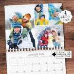 2026 Simple Custom Photo Collage 4 Per Month Calendar<br><div class="desc">Organise your days and celebrate your memories by creating your own custom personalised photo collage calendar with 4 pictures per month (53 total photos including cover photos) utilising this simple, easy-to-upload photo collage template for each month. Add special days like birthdays and anniversaries by adding text in EDIT and placing...</div>