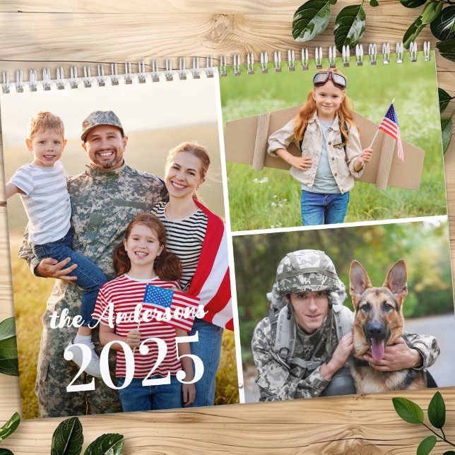2026 Simple Custom Photo Collage Family 12 Month Calendar (Creator Uploaded)
