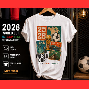 2026 Soccer Cup USA Canada Mexico Football Fan T-Shirt