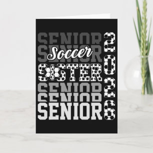 2026 Soccer Senior Sister Graduation Matching Fami Card